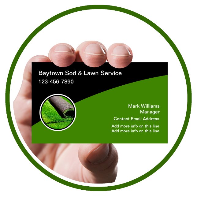 Cooler moderner Rasen und gute Visitenkarten Visitenkarte (Von Creator hochgeladen)