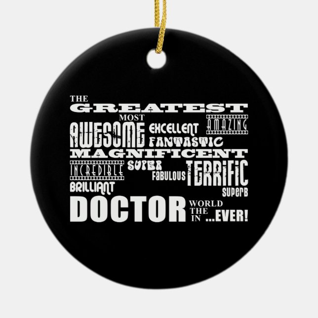 Cooler moderner Spaß behandelt Greatest Doktor Keramikornament (Vorne)