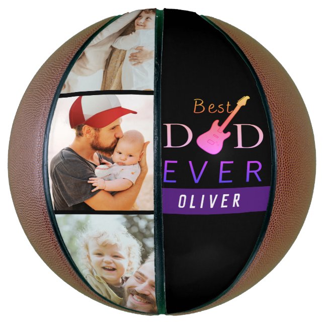Cooler moderner Sport Bester Vater je FotoCollage Basketball (Vertikal)