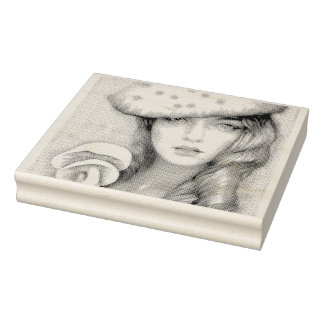 cooler, moderner Vintager Pilz Gummistempel