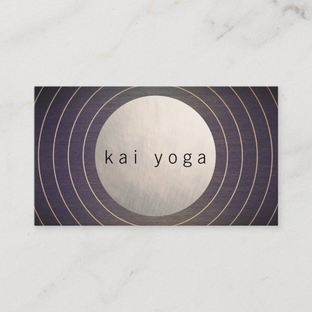 Cooler moderner Zen-Circle-Yoga und Medizinstacher Visitenkarte (Vorderseite)