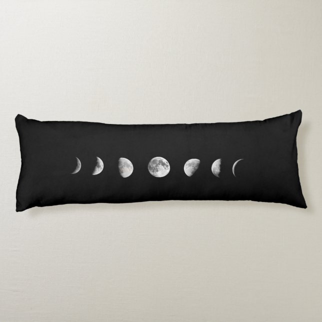 Cooler Mond teilt Körper-Kissen in Phasen ein Seitenschläferkissen (Rückseite)