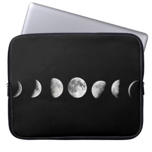 Cooler Mond teilt Laptop-Hülse in Phasen ein Laptopschutzhülle