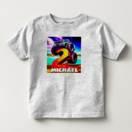 Cooler Monster Truck 2. Geburtstag Kleinkind T-shirt