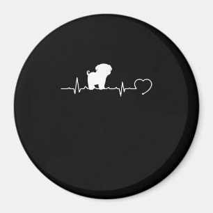 Cooler Mops Hund Rasse Heartbeat Welpe Magnet