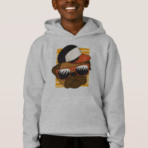 Cooler Mops Sonnenbrille Kopfdesign Hoodie