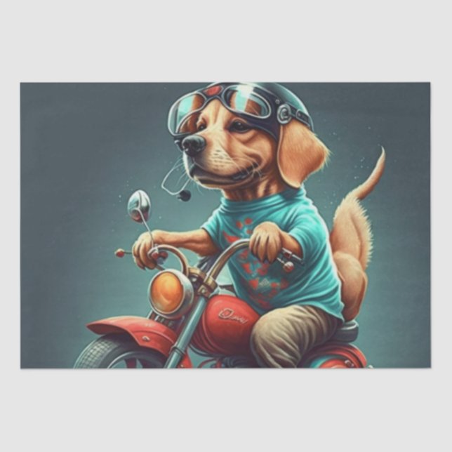 Cooler Motorradfahrer Seidenpapier (Vorderseite)