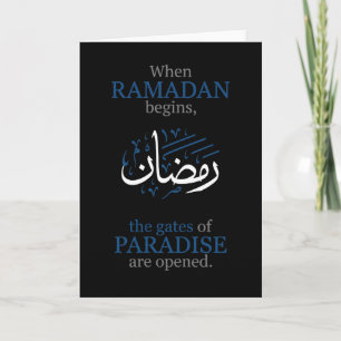 Cooler Muslim-Ramadan betender Glaube Anbetung Son Karte