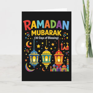 Cooler Muslim-Ramadan-Gebetsglaube Gottesdienst Karte