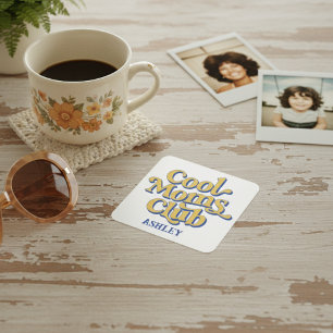 Cooler Mütter Club Klassische Mutterschaft Retro-T Quadratischer Aufkleber