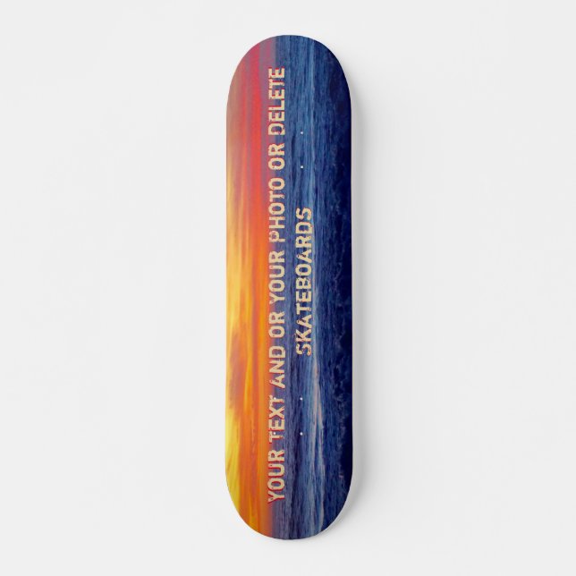 Cooler Nachtsonnenuntergang-Strand Skateboards (Vorne)
