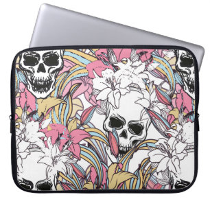 Cooler, nahtloser Vintager Musterhintergrund Laptopschutzhülle