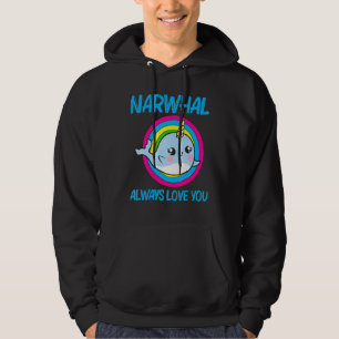 Cooler Narwhal für Männer Frauen Rainbow Tusk Sea  Hoodie