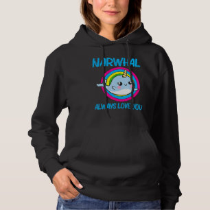 Cooler Narwhal für Männer Frauen Rainbow Tusk Sea Hoodie