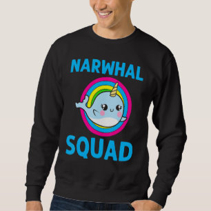 Cooler Narwhal für Männer Frauen Rainbow Tusk Sea  Sweatshirt