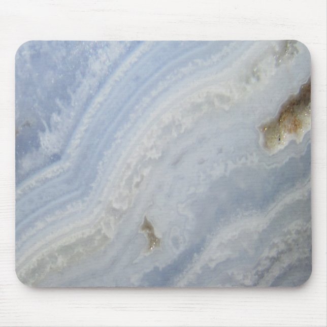 Cooler Naturstein des blauen Spitze-Achat-Strudels Mousepad (Vorne)