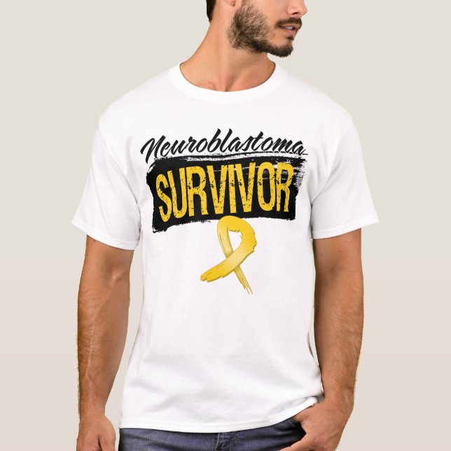 Cooler Neuroblastoma Krebs-Überlebender T-Shirt (Vorderseite)