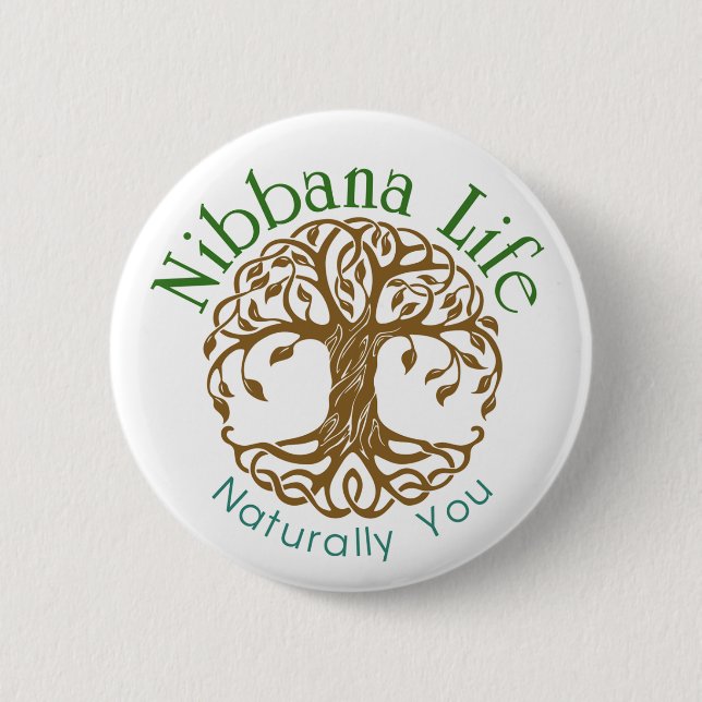 Cooler Nibbana Lebenknopf Button (Vorderseite)