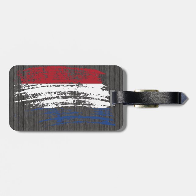 Cooler niederländischer Flaggenentwurf Gepäckanhänger (Rückseite horizontal)