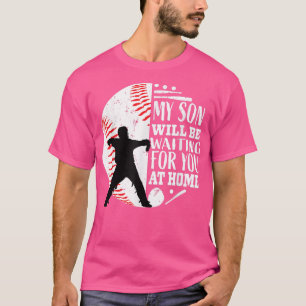 Cooler Niedlicher Baseball Catcher Mama Vater Sohn T-Shirt