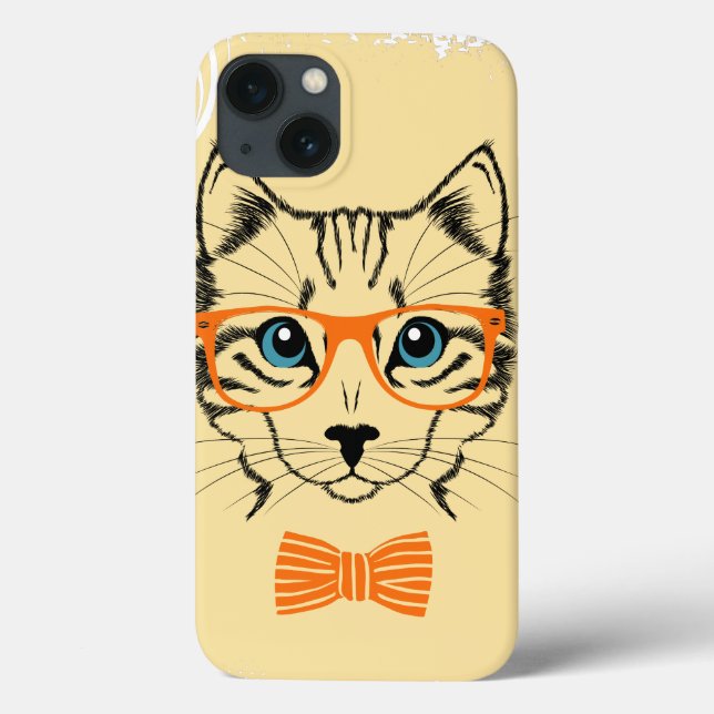 Cooler Niedlicher Cat Hipster Case-Mate iPhone Hülle (Rückseite)
