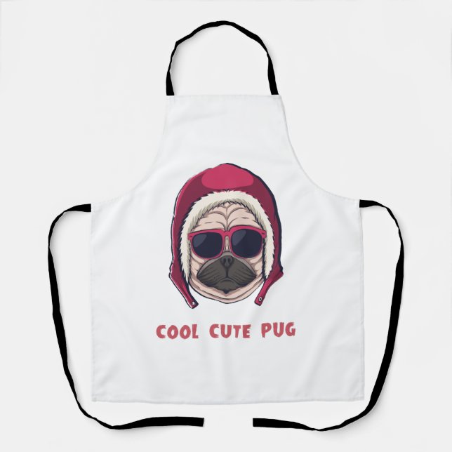 Cooler Niedlicher Mops Schürze (Vorderseite)