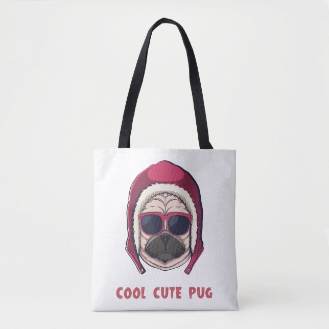 Cooler Niedlicher Mops Tasche (Vorderseite)