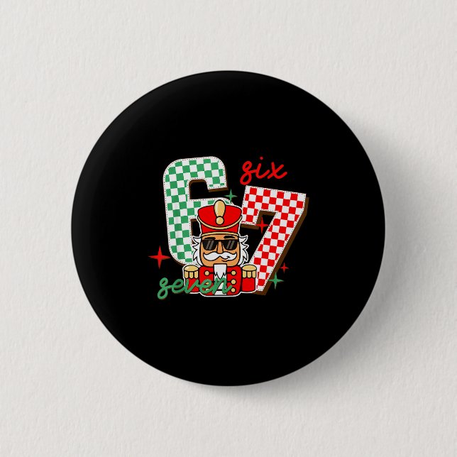 Cooler Nussknacker Weihnachten 67 Six Seven Gen Al Button (Vorderseite)