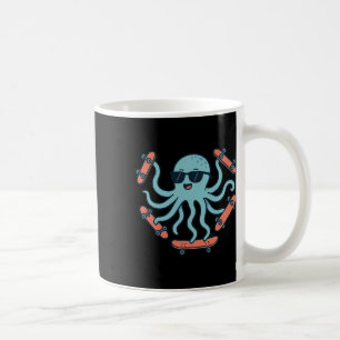 Cooler Oktopus Skateboard-Cartoon  Kaffeetasse