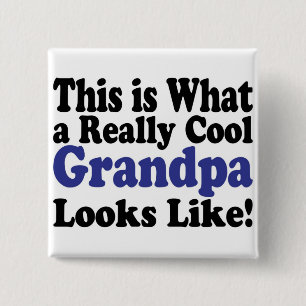 Cooler Opa Knopf Button