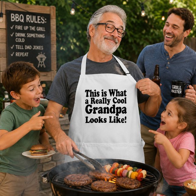 Cooler Opa Lustiger BBQ Grill Meister Koch Geschen Schürze (Von Creator hochgeladen)