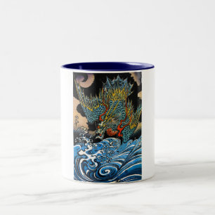 Cooler orientalischer japanischer alter legendärer zweifarbige tasse