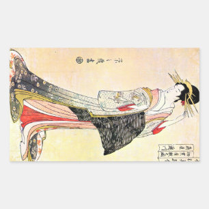Cooler orientalischer japanischer Klassiker Rechteckiger Aufkleber