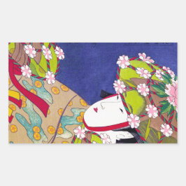 Cooler orientalischer japanischer Klassiker Rechteckiger Aufkleber