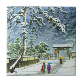 Cooler orientalischer japanischer Watercolor Fliese