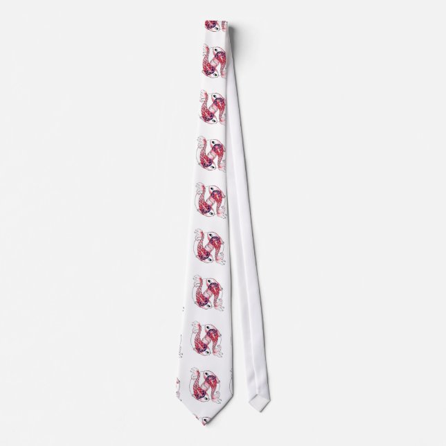 Cooler orientalischer japanisches Rosa Koi Karpfen Krawatte (Vorderseite)