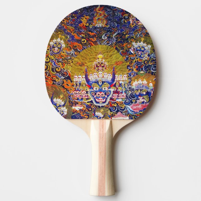 Cooler orientalischer Mandala Yamantaka lebendiger Tischtennis Schläger (Vorderseite)