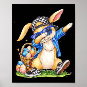 Cooler Osterhase Hip Hop Kinder Jungen Poster