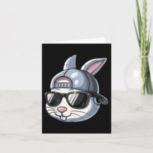 Cooler Osterhase mit Hut Funny Teens Jungs Kinder Karte