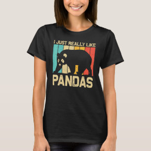 Cooler Panda für Männer Frauen Panda Bär Tier Zook T-Shirt