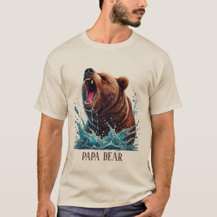 Cooler Papa-Bär individuell anpassbar T-Shirt