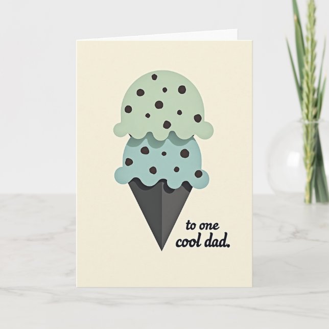 Cooler Papa Frozen Scoops Karte (Vorderseite)