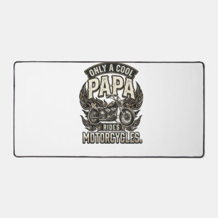 Cooler Papa Motorrad Vintage Biker Schreibtischunterlage