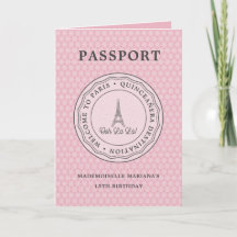 Cooler Paris-Pass mit Foto Quinceañera