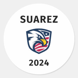 Cooler Patrioter Francis Suarez 2024 Eagle Runder Aufkleber