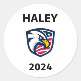 Cooler Patriotiker Nikki Haley 2024 Election Eagle Runder Aufkleber