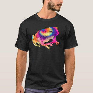 Cooler Peace Frog Gefärbte Krawatte T - Shirt für
