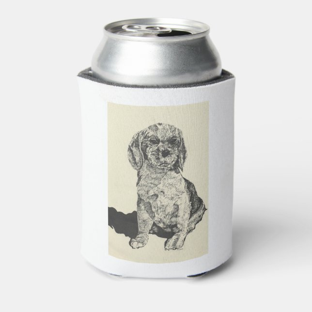 Cooler Pen & Tinte Cocker Spanisch Dosenkühler (Kanne Rückseite)