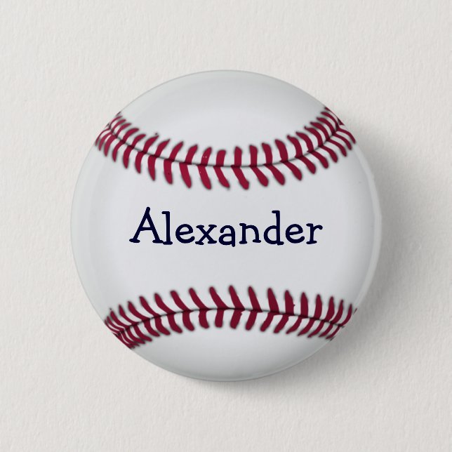 Cooler personalisierter Baseball Button (Vorderseite)