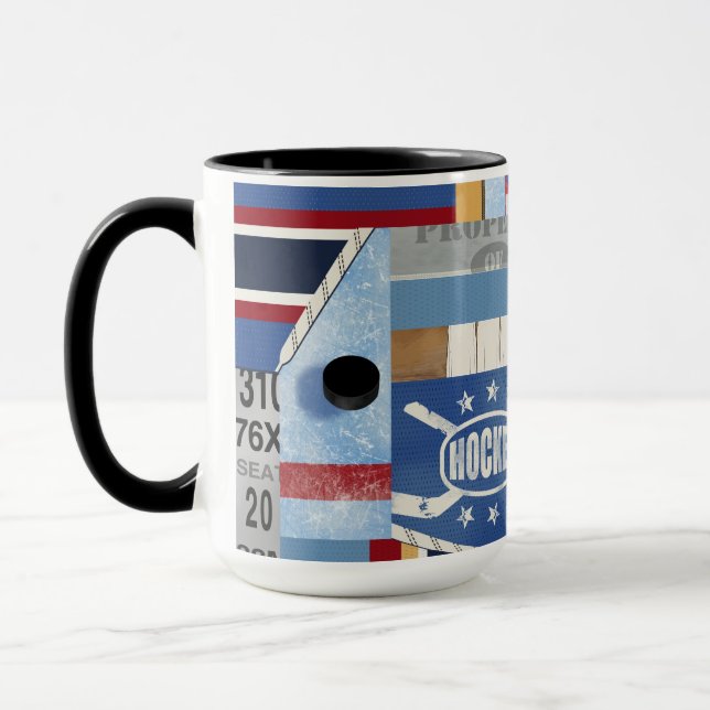 Cooler personalisierter Eis-Hockey-Fan/Spieler Tasse (Links)